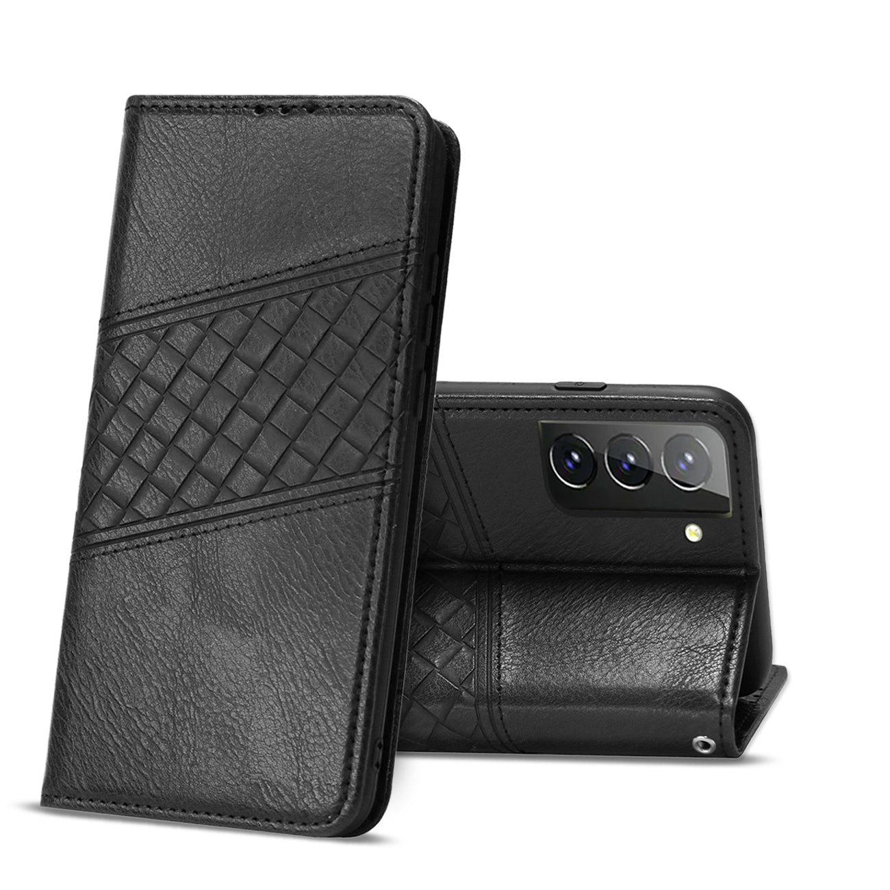 Reiko Samsung Galaxy S21 FE 3-In-1 Wallet Case In Black (FC30-SAMS21FEBK)